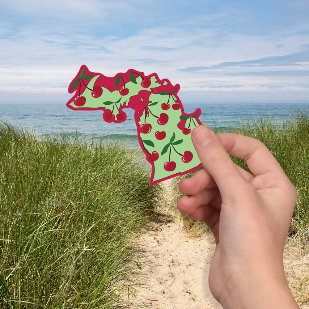 Michigan Cherry Vinyl Decal Die Cut Sticker