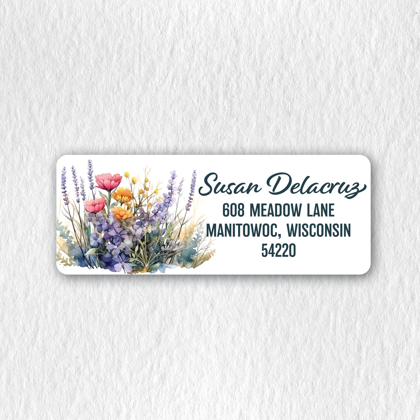 Wildflower Return Address labels