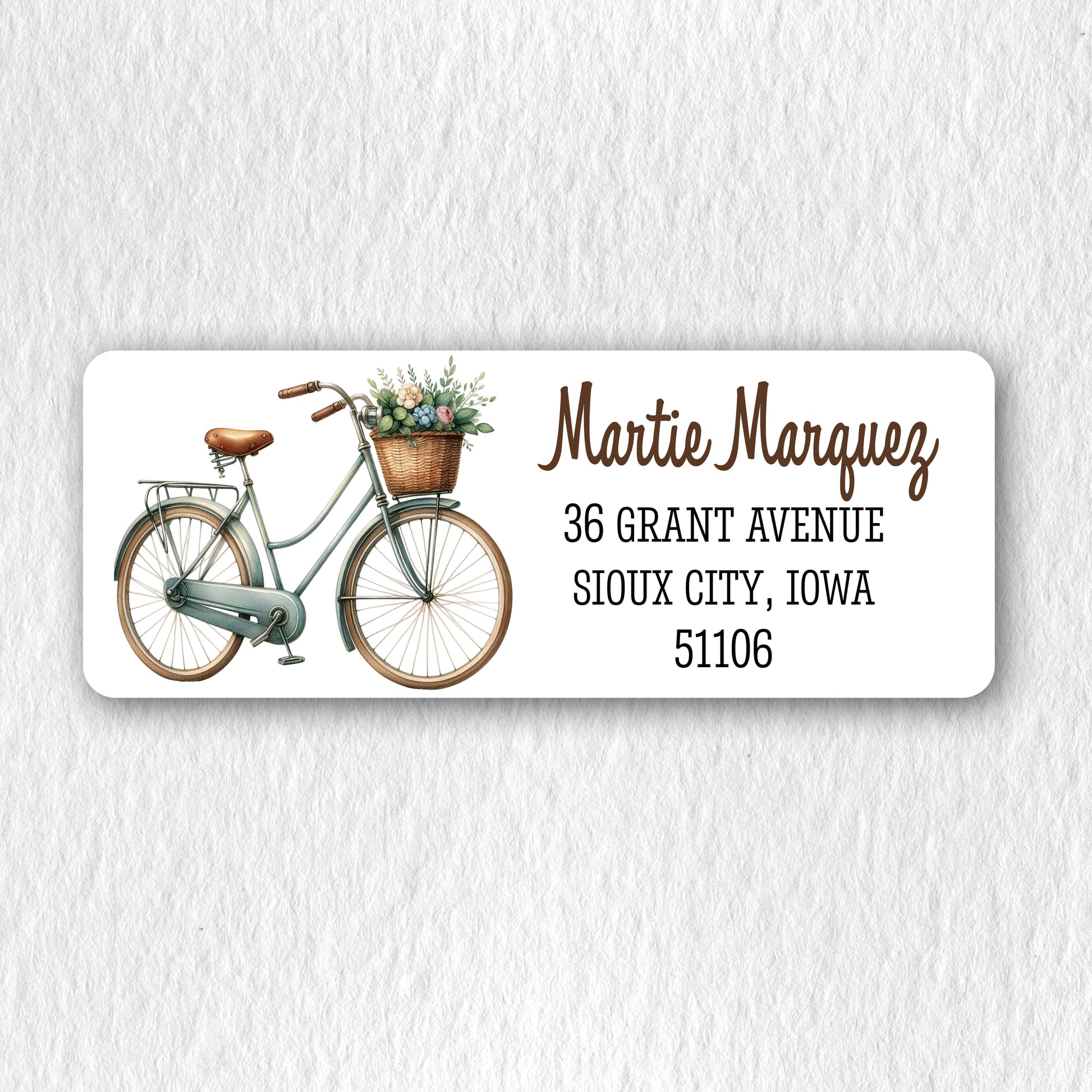 Vintage Bicycle Return Address Labels