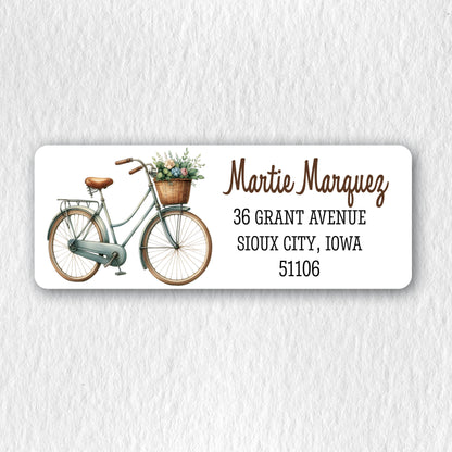 Vintage Bicycle Return Address Labels