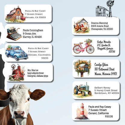 Vintage Scenes Return Address Labels