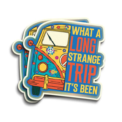 What a Long Strange Trip Hippie Sticker